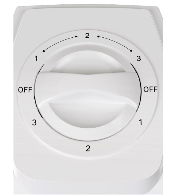 Tower Fan: AC; 45W; 220÷240V; Len: 1.6m; 120x775x140mm; 75° oscillation
