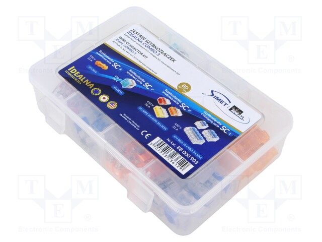 Quick splice; spring clamp; 600V; for cable; 80pcs.