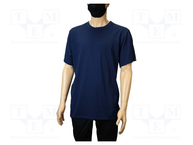T-shirt; ESD; S; IEC 61340; cotton,polyester,carbon fiber