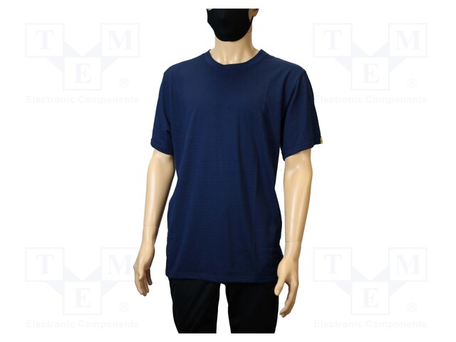 T-shirt; ESD; L; IEC 61340; cotton,polyester,carbon fiber