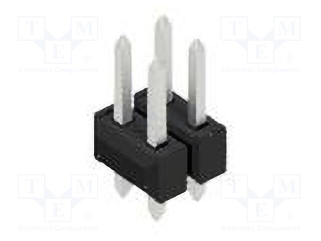 Connector: pin strips; pin header; male; PIN: 4; 2.54mm; THT; 2x2