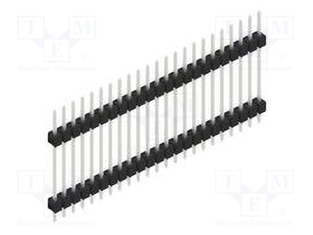 Connector: pin strips; pin header; male; PIN: 23; 2.54mm; THT; 1x23