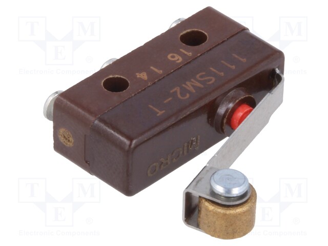 Microswitch SNAP ACTION; with lever (with roller); SPDT; Pos: 2