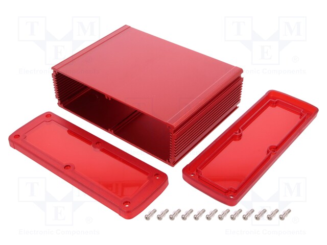 Enclosure: multipurpose; X: 177.6mm; Y: 129mm; Z: 61.1mm; red
