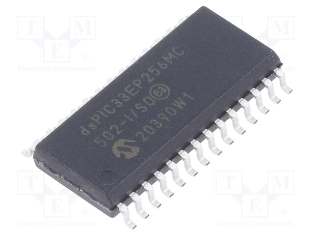 DsPIC microcontroller; SRAM: 32kB; Memory: 256kB; SO28; 1.27mm