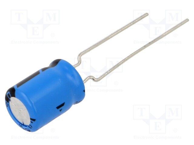 Capacitor: electrolytic; THT; 100uF; 50VDC; Pitch: 3.5mm; ±20%