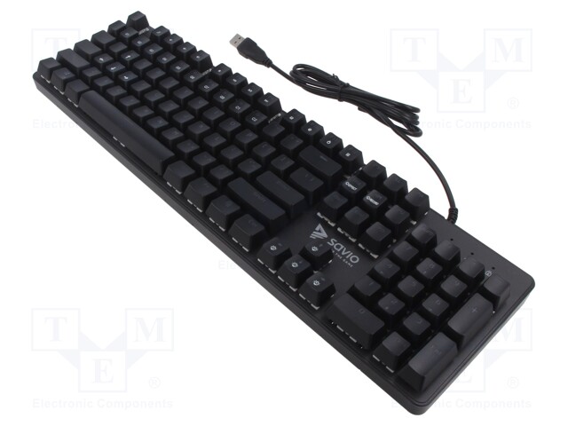 Keyboard; black,green; USB A; wired,US layout; 1.8m