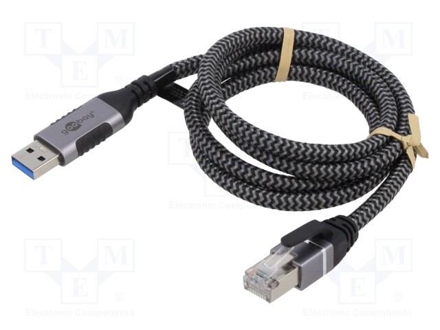 Cable; USB 3.0; RJ45 plug,USB A plug; 1.5m; 1Gbps; Øcable: 5.6mm