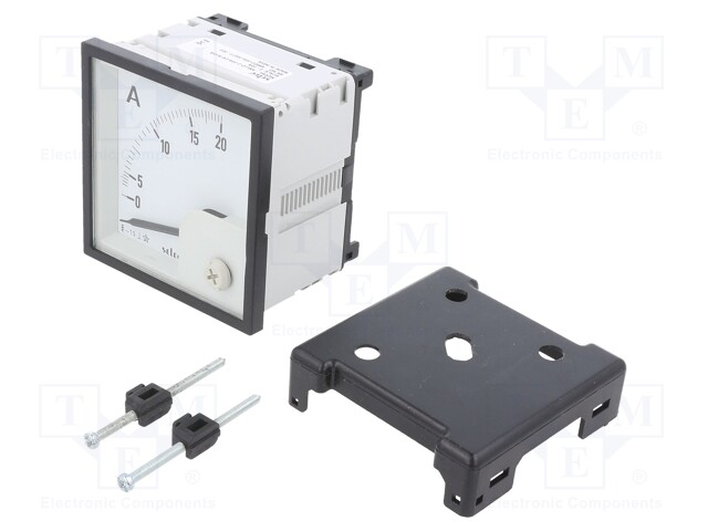 Ammeter; analogue; on panel; I AC: 0÷20A; Class: 1,5; 50÷60Hz; 160g