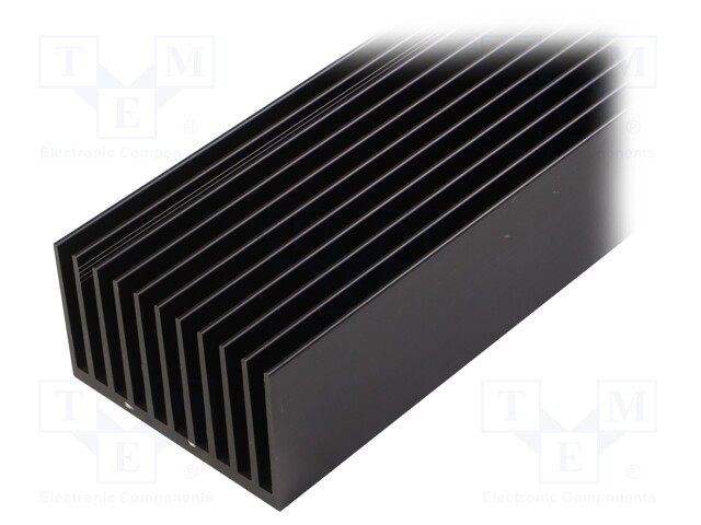 Heatsink: extruded; grilled; black; L: 1000mm; W: 100mm; H: 60mm