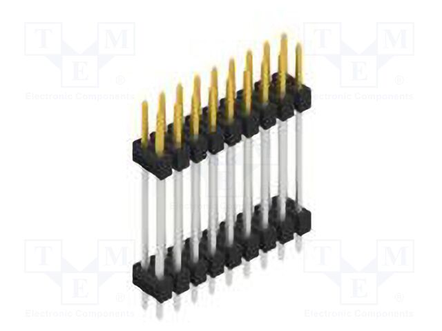 Connector: pin strips; pin header; male; PIN: 18; 2.54mm; THT; 2x9