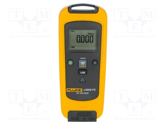 Voltmeter; LCD 3,5 digit; VAC: 6/60/600/1000V; True RMS AC; IP42