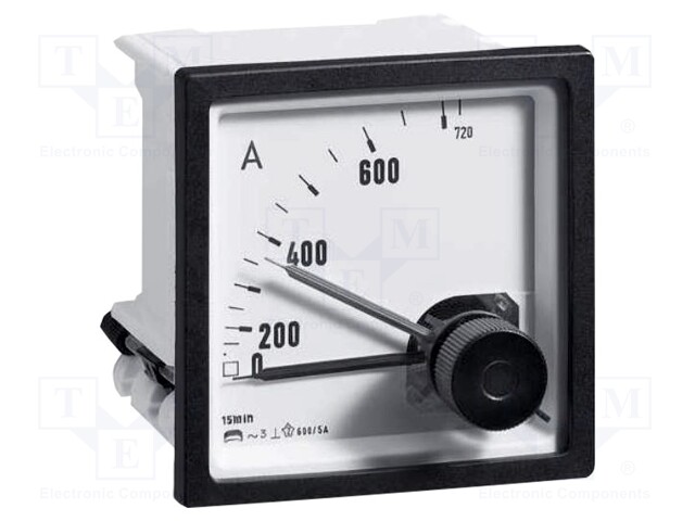 Meter: panel; analogue; 0/2,5÷3kA; True RMS; Iin: 5/6A; Class: 3