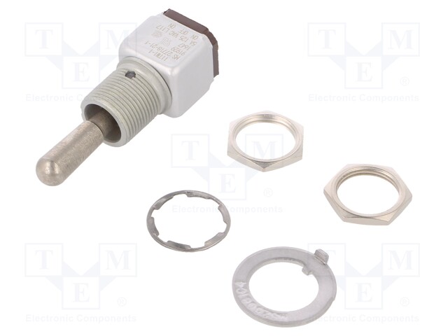 Switch: toggle; Pos: 3; SPDT; ON-OFF-ON; 5A/125VAC; 5A/30VDC
