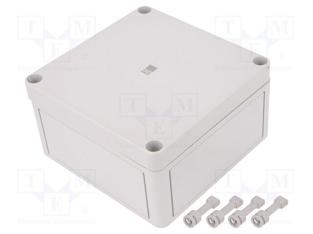 Enclosure: multipurpose; X: 130mm; Y: 130mm; Z: 75mm; PK; light grey