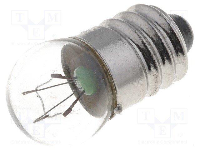 Filament lamp: miniature; E10; 12VDC; 100mA; Bulb: spherical; 1.2W