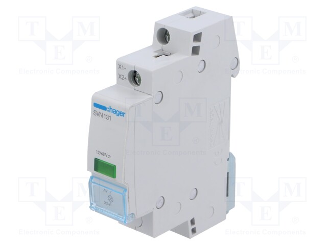 LED indicator; 12÷48VDC; DIN; Colour: green