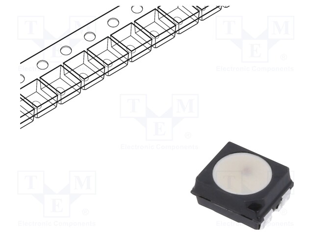 LED; SMD; 3528,PLCC4; RGB; 3.5x2.8x1.9mm; 110°; 20mA; 78/90/90mW