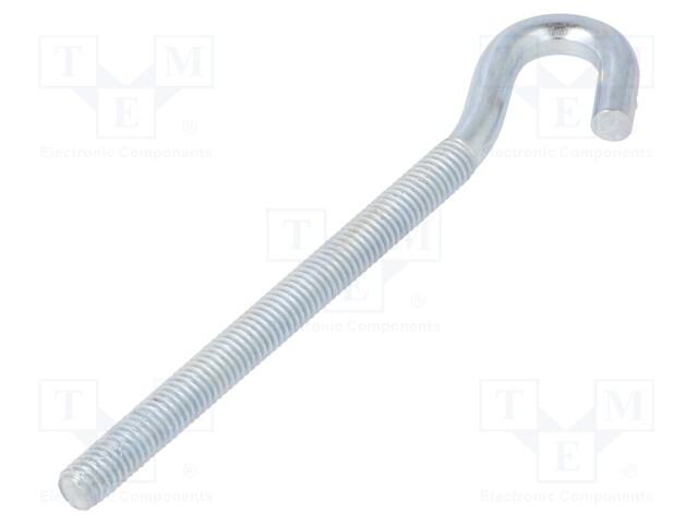 Hook; angular; steel; zinc; Thread len: 76mm; Overall len: 100mm