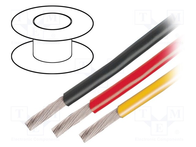 Wire; stranded; Cu; 24AWG; white-grey; PVC; 300V; 305m