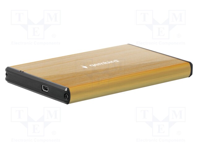 Hard discs housing: 2,5"; stores 1x HDD 2,5"; USB 3.0; golden