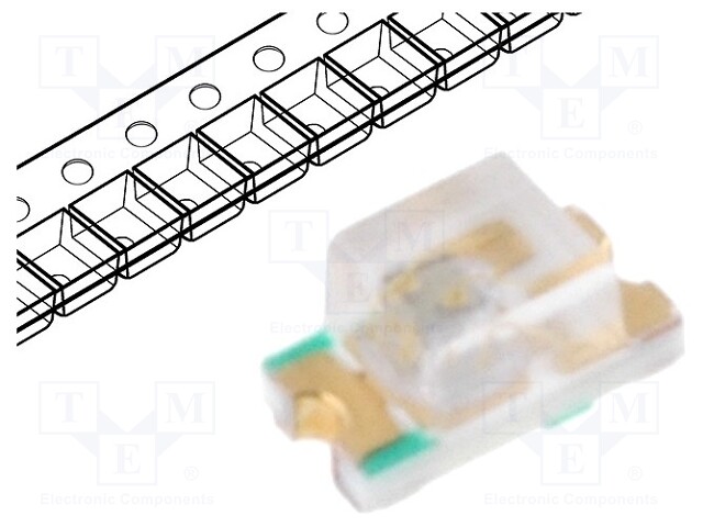 LED; SMD; 0603; green; 95÷145mcd; 1.6x0.8x0.6mm; 140°; 3.5÷4V; 20mA