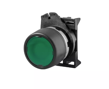 PUSH BUTTON GREEN FLUSH ILLUMINABLE