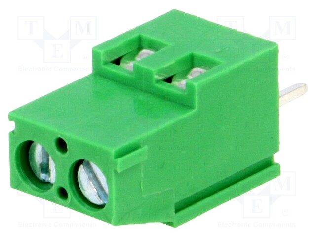 PCB terminal block; angled 90°; 5.08mm; ways: 2; on PCBs; 2.5mm2