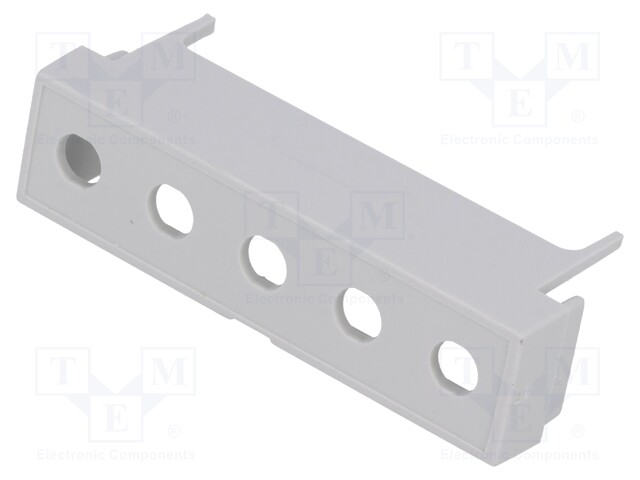 Terminals cover; grey; 10.16mm; Holes no: 5