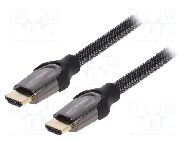 Cable; HDMI 2.0; HDMI plug,both sides; 1m; black; 30AWG
