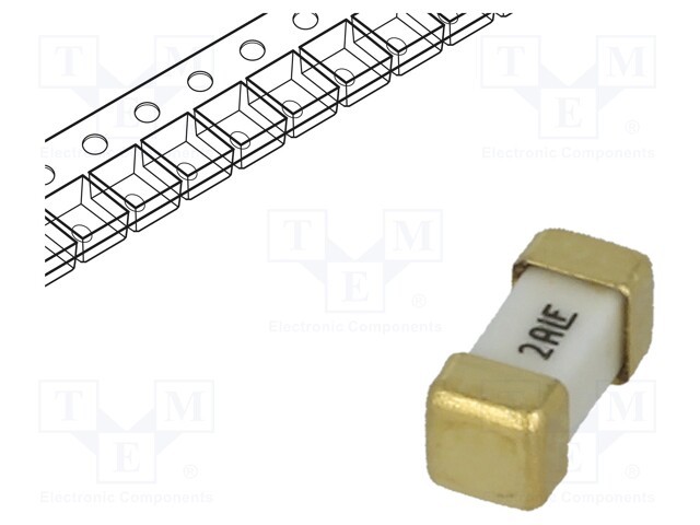 Fuse: fuse; ultra rapid; 2A; 125V; SMD; ceramic; Case: 2410; 448