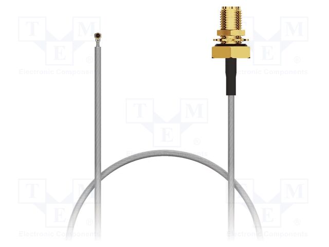 Cable; IPEX MHF 4L,SMA female; black; -40÷85°C; 0÷8GHz; 200mm; 50Ω