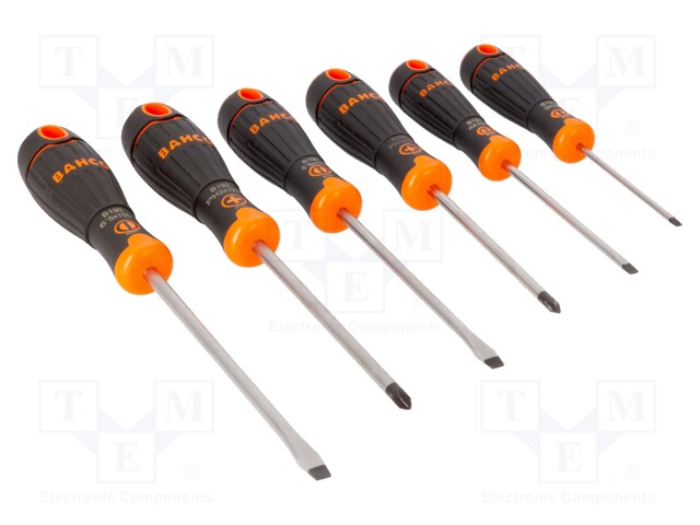 Kit: screwdrivers; Phillips,slot; BahcoFit; 6pcs.
