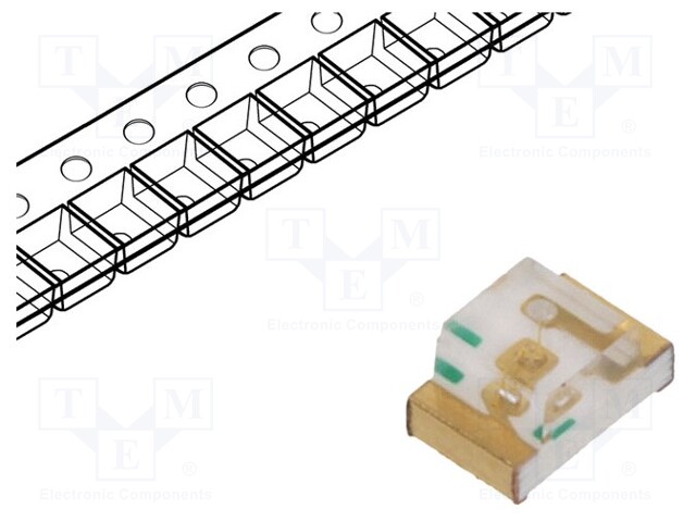 LED; SMD; 0805; blue; 40÷100mcd; 2x1.25x1.1mm; 140°; 20mA; λd: 465nm