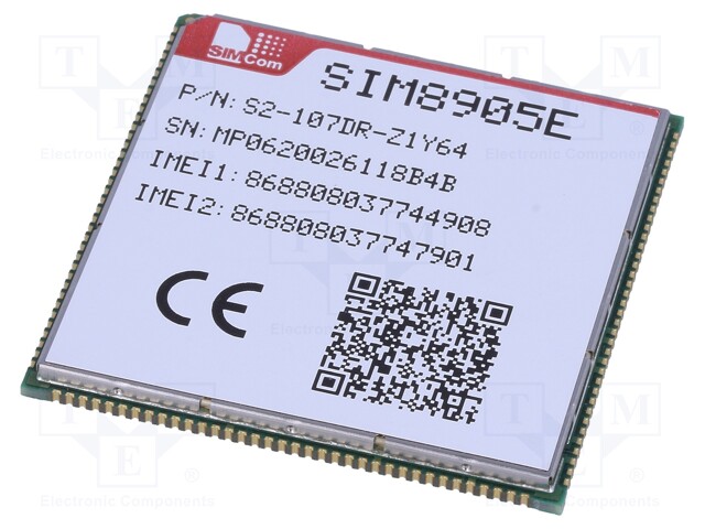 Module: LTE; Down: 50Mbps; Up: 150Mbps; SMD; 40.5x10.5x2.8mm