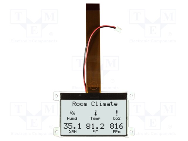 Display: LCD; graphical; 128x64; FSTN Positive; white; LED; PIN: 30