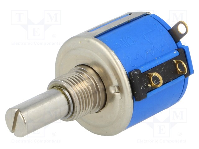 Potentiometer: shaft; multiturn; 100kΩ; 2W; ±5%; 6.35mm; linear