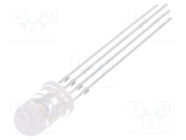 LED; 4.9mm; tricolour; RGB; 2180÷3000mcd; 2180÷3000mcd; 100°; 20mA
