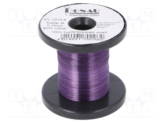 Silver plated copper wires; 0.15mm; 100m; Core: Cu,silver plated