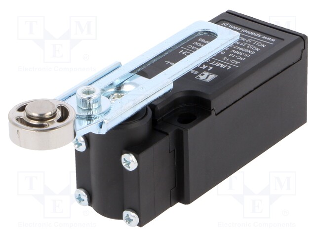 Limit switch; adjustable lever, roller; NO + NC; 5A; max.250VAC