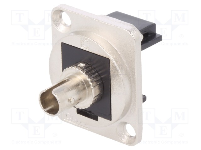 Connector: fiber optic; coupler; ST,both sides; Mat: metal
