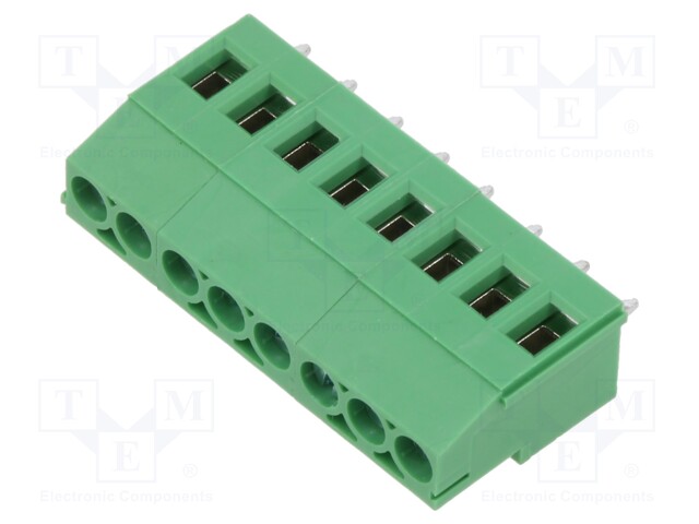 Connector: PCB terminal block; terminal; angled; Plating: tinned