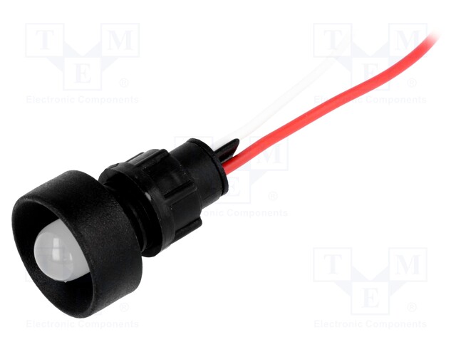 Indicator: LED; recessed; 12÷24VDC; 12÷24VAC; Cutout: Ø13mm; IP20