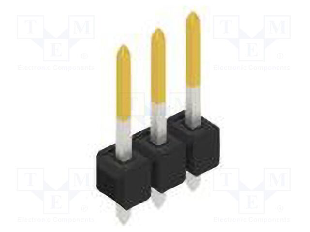 Connector: pin strips; pin header; male; PIN: 3; 2.54mm; THT; 1x3