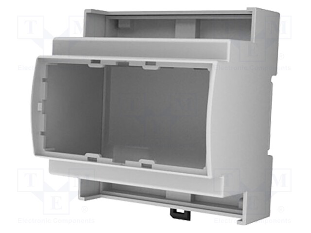 Enclosure: for DIN rail mounting; Y: 90mm; X: 87.8mm; Z: 62mm; grey
