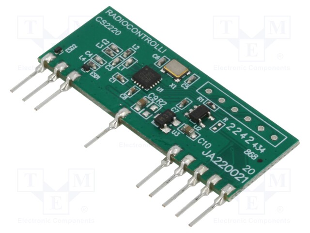 Module: RF; FM receiver; FSK; 868.35MHz; -118dBm; 4.5÷5.5VDC; THT