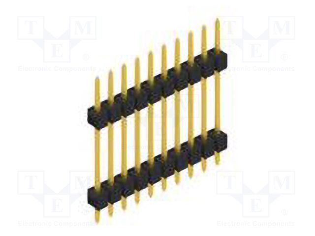 Connector: pin strips; pin header; male; PIN: 10; 2.54mm; THT; 1x10