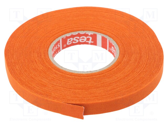 Fabric tape; PET wool; W: 9mm; L: 25m; orange