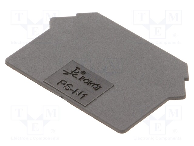 End plate; Application: ZUG; black; Width: 1mm; polyamide; UL94V-0