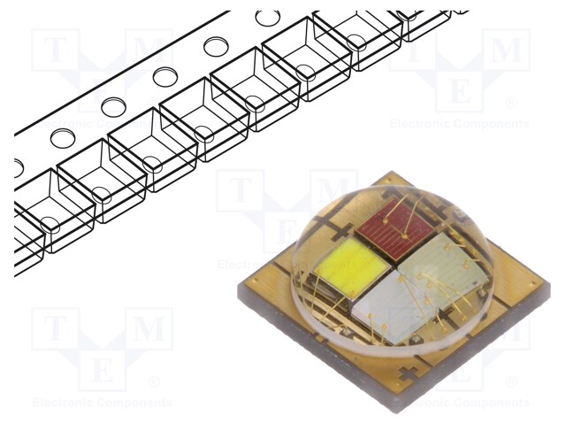 Power LED; EMITER,quadcolour; RGBW; Pmax: 10W; 5700-7000K; 155°